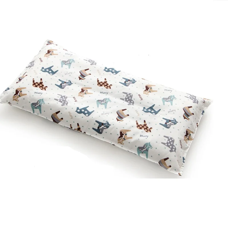 

2 PCS/set Cotton Pillowcase Cute Cartoon Pillow Baby Girl Pillow Kids Neck Pillow Baby Care Products Baby Head Protect 1-6 Years