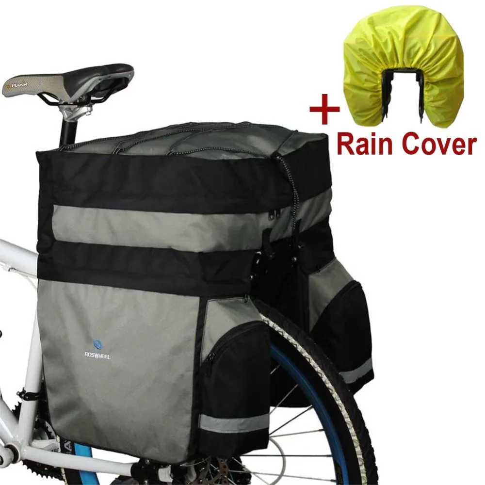 

3 in 1 ROSWHEEL 60L Rear Bicycle bag Pannier MTB Large Capacity Cycling Carrier Bag Bike Bag Mountain Bike Basket Accessories