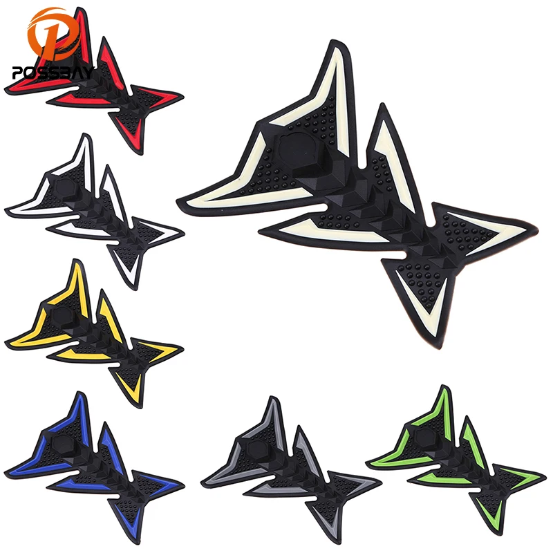 

POSSBAY 7Styles Rubber Motorcycle Stickers Motorbike Fuel Tank Protector Pad Cover Decoration Decals Universal for Cafe Racer