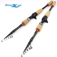 High Quality Fishing Rod 2.1m 2.4m Spinning Fishing Rod M Hard Telescopic Fishing Rod Carbon Fiber Casting Rods Free shipping