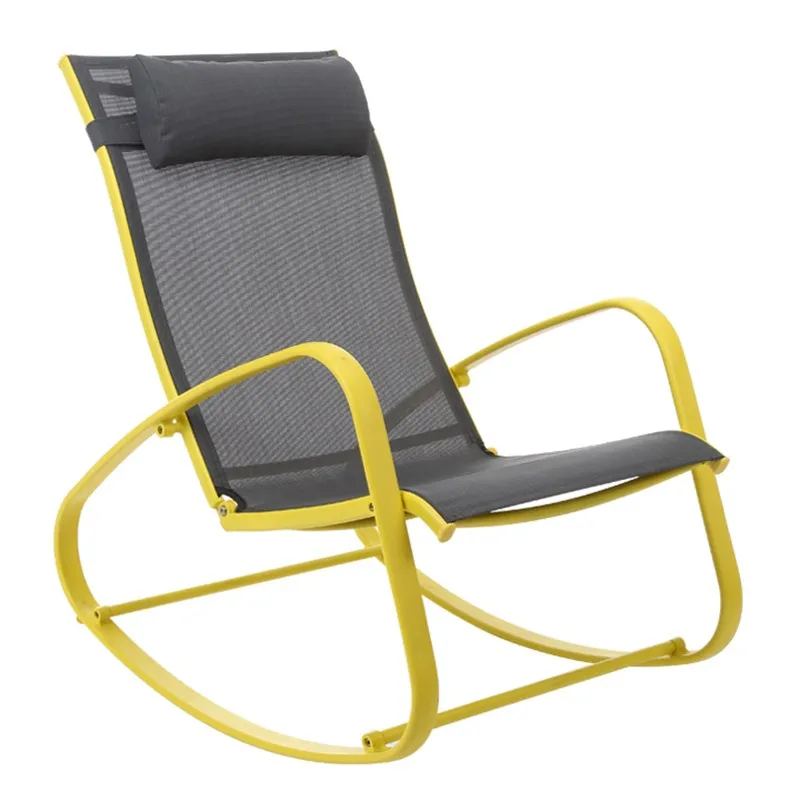 Скандинавское Простое домашнее кресло-качалка для взрослых из кованого железа, кресло для отдыха, офисное кресло для обеда, кресло для пожилых людей, mx6031557