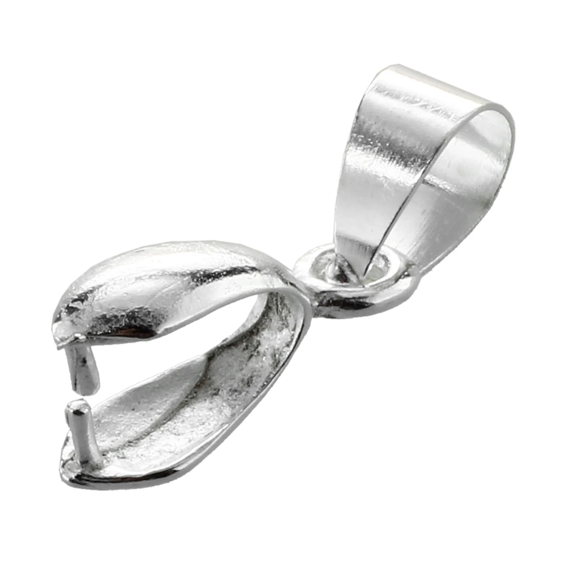 50 X Silver Tone Metal Pendant Bails Jewelry Findings HOTin Jewelry Findings & Components from