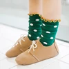 Ofertas Especiales Calcetines con volantes para niñas, medias largas de algodón con volantes y rayas, z057 Q5XNnkBX