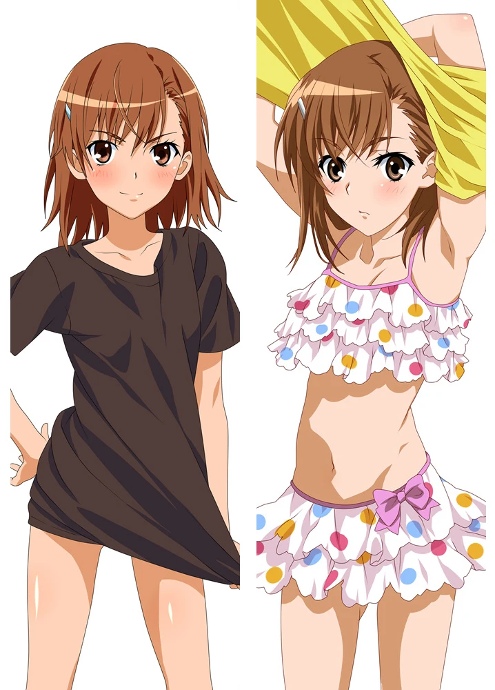 Toaru Kagaku no Railgun Misaka Mikoto Dakimakura Case 5 77071 (1) Japanese Anime Toaru Kagaku no Railgun Hugging Body Pillow Cover Case Otaku Pillows