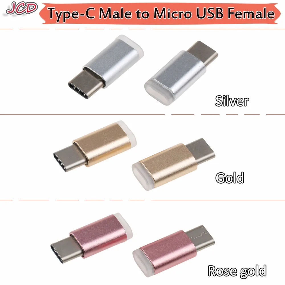 

JCD New USB 3.1 Type-C Male Connector to Micro USB 2.0 5Pin Female Data Adapter Converter USB Type C to Micro USB Jack Adapter