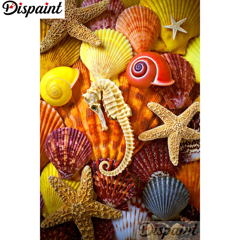 

Dispaint Full Square/Round Drill 5D DIY Diamond Painting "Shell conch" Embroidery Cross Stitch 3D Home Decor A11987