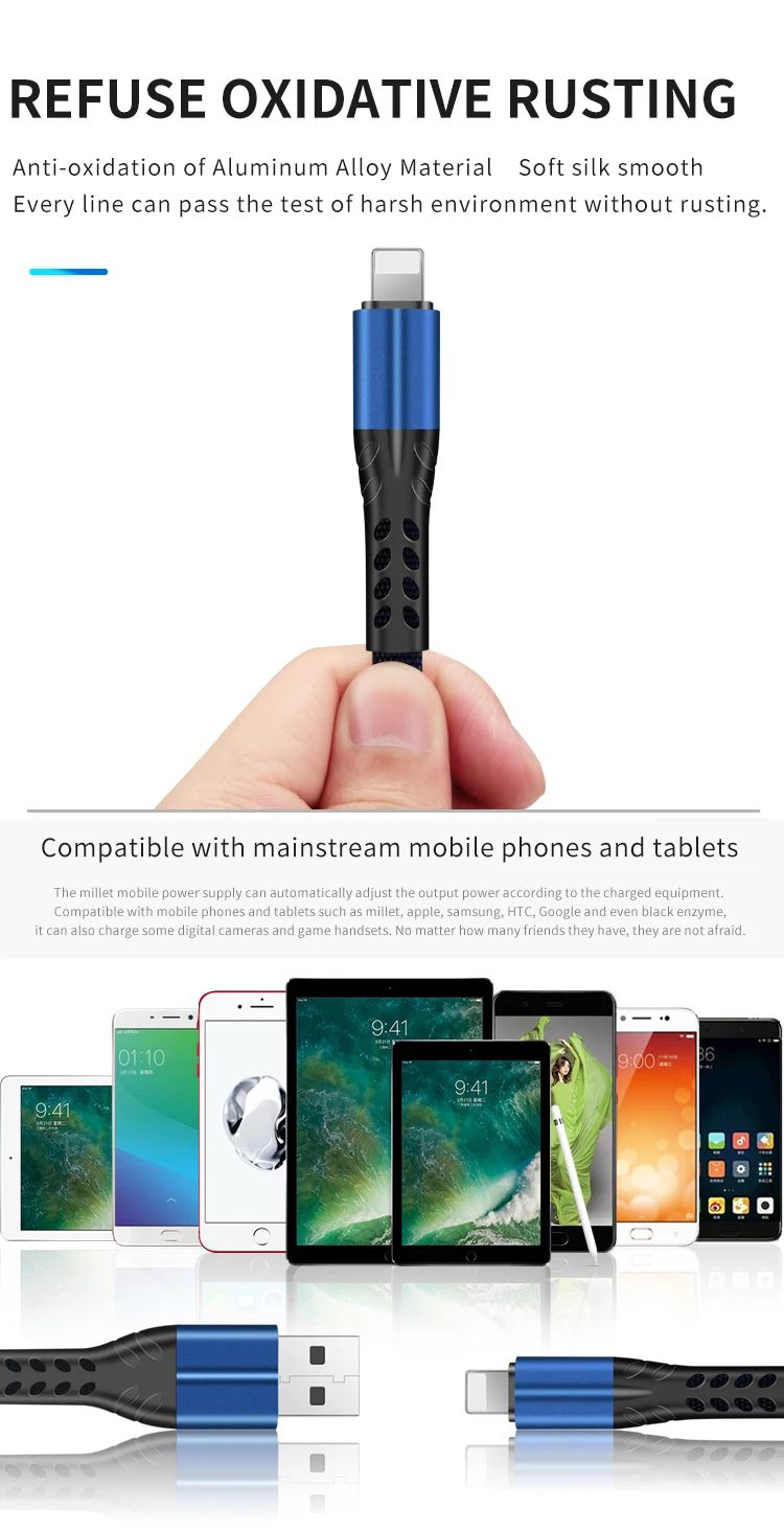 NOHON USB кабель для iPhone Xs Max Xr X iPad iPod 8 7 6 6s Plus 8pin Быстрая зарядка нейлоновый шнур Синхронизация данных кабели для зарядного устройства USB