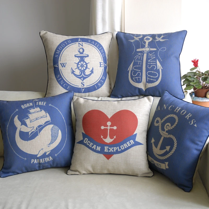 Smooth Sailing Born Free Anchors Ocean Explorer Compass Linen Cute