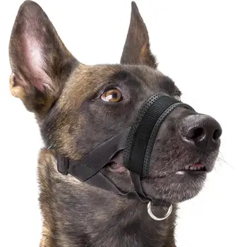 

Adjustable Nylon Dog Muzzle with Soft Padding Black Household Pet Supplies
