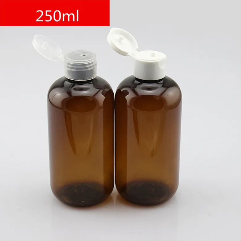 30pcs/lot 250ml flip lid bottle Plastic packaging bottle sample bottle
