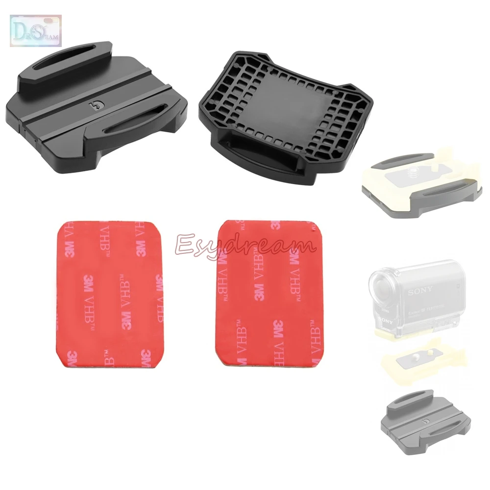 

2 Curved Surface Mount + 2 Adhesives Sticker for Sony Action HDR-AS30V HDR-AS100V HDR AS20 AS300R AS200V AS100V Replace VCT-AM1