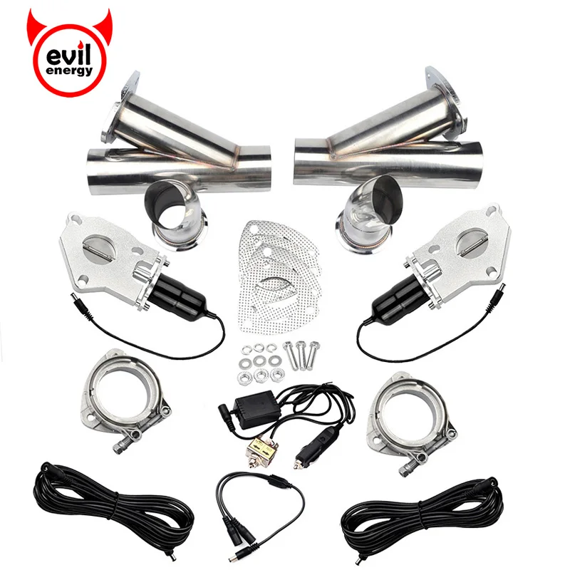 evil energy 2.0 Inch Stainless Exhaust Cutout Catback Downpipe Cut Out