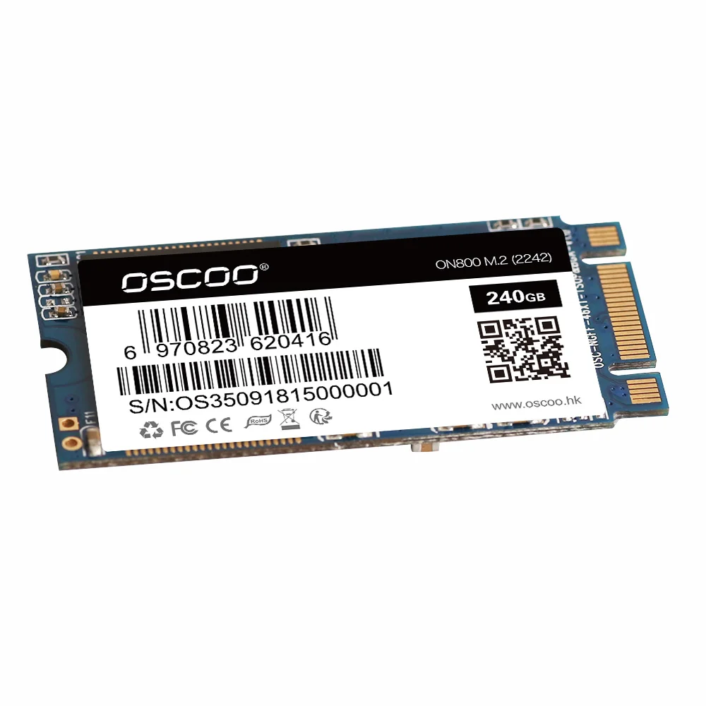 Бесплатная доставка OSCOO 22*42 мм NGFF SSD 120 ГБ 240 SATA III 6 ГБ/сек. Internal Solid State диск для