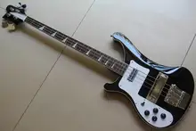 Wholesale Cnbald Left handed Rick. 4 string 4003 electric bass guitar In black 130601