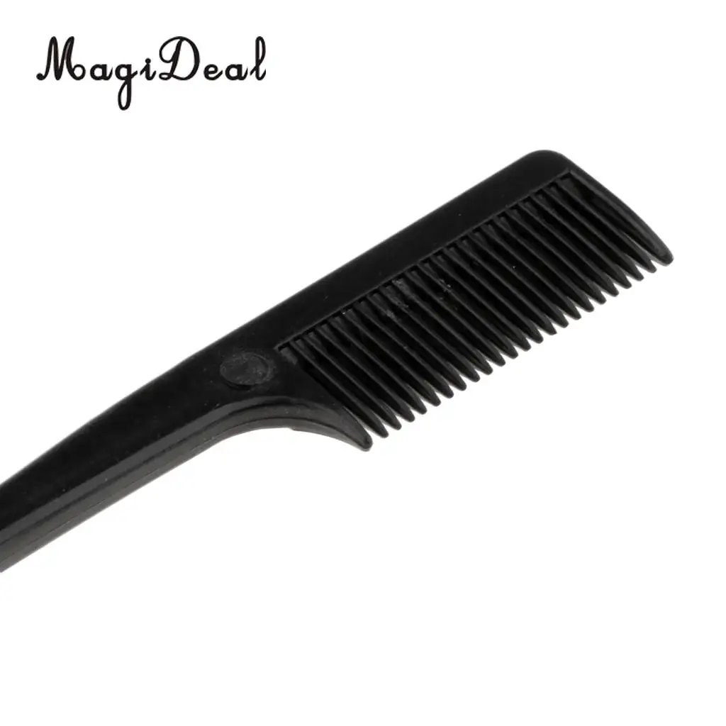 Double Sided Edge Control Hair Brush Comb Combo Pack 2 Pieces Blue/Black