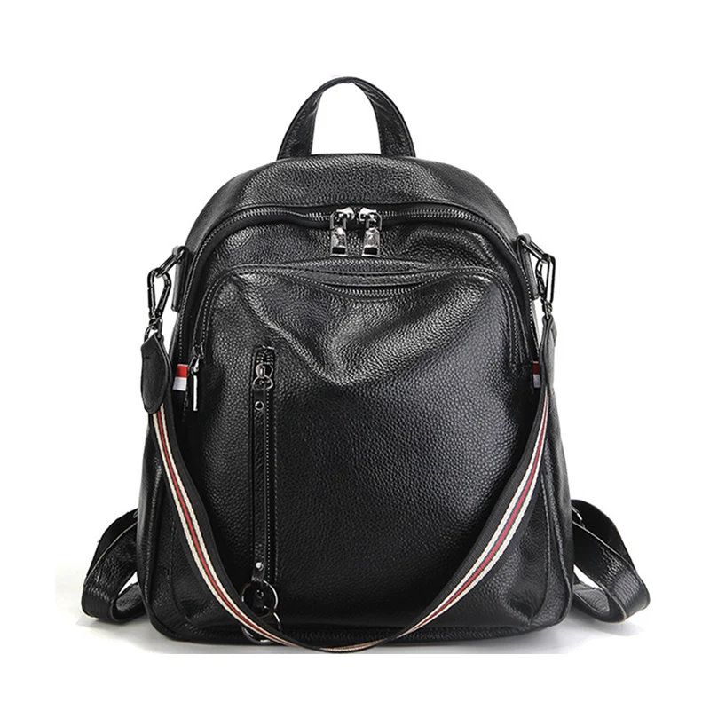 

27*32*12cm, 2 compartments, Large Women Genuine Leather Backpack , Female Natural Cowhide School Bag, Shoulde Bag, A184