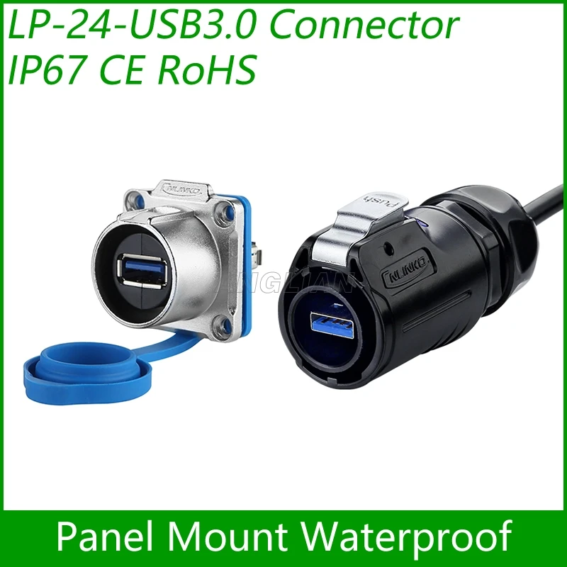 USB 3 0 женская розетка стандартный кабель разъем Dip быстрый водонепроницаемый Cnlinko