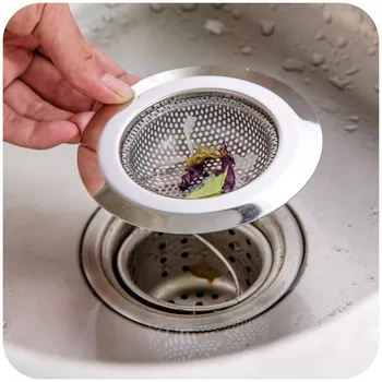 

7.5cm Kitchen Sink Strainer Drain Hole Filter Trap Metal Sink Strainer Stainless Steel Bath Sink Drain Waste Kitchen Accessories