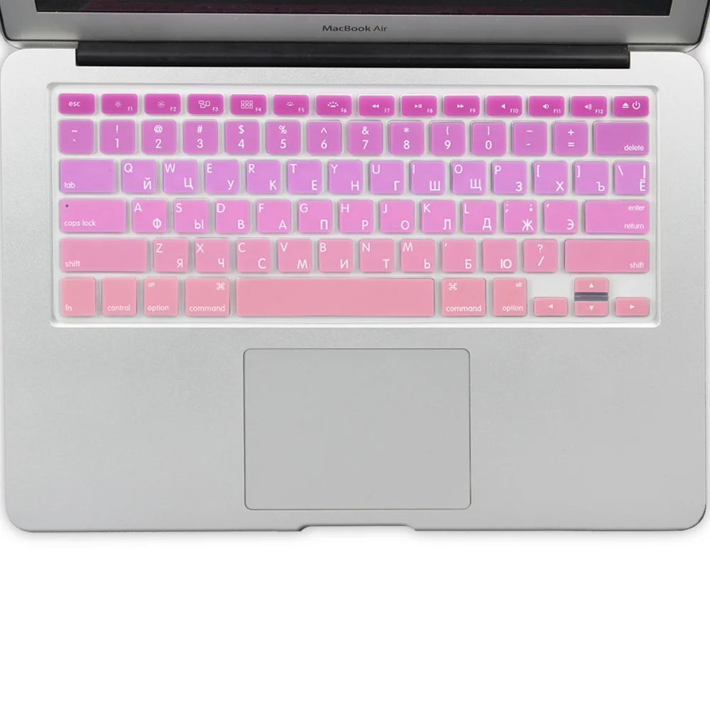 Наклейки на клавиатуру A1466 градиентные с русской раскладкой|keyboard|keyboard cover maccover