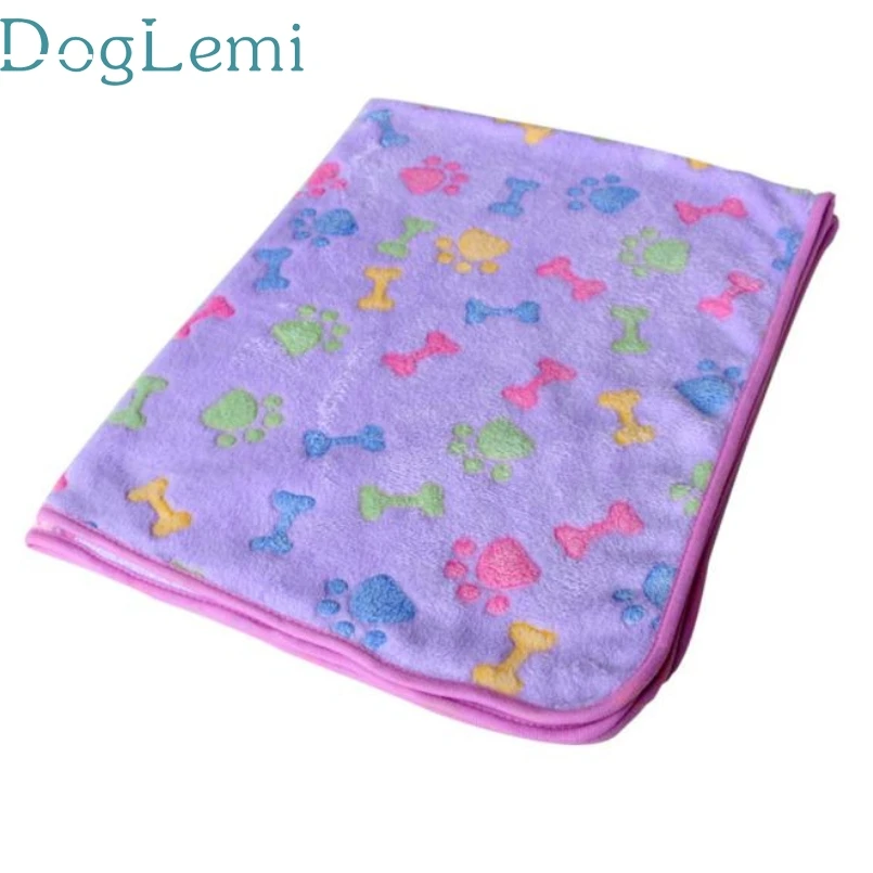 

Top Grand Warm Pet Bed Mat Cover S/ M /L Towl Paw Handcrafted Print Cat Dog Fleece Soft Blanket Puppy Pet Supplies