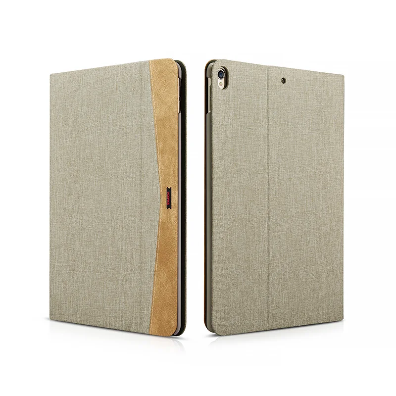 

XOOMZ Business Fashion Ultra Thin Foldable Stand Durable Fabric Leather Protective Flip Case For Apple iPad Pro 10.5" Cases Bag
