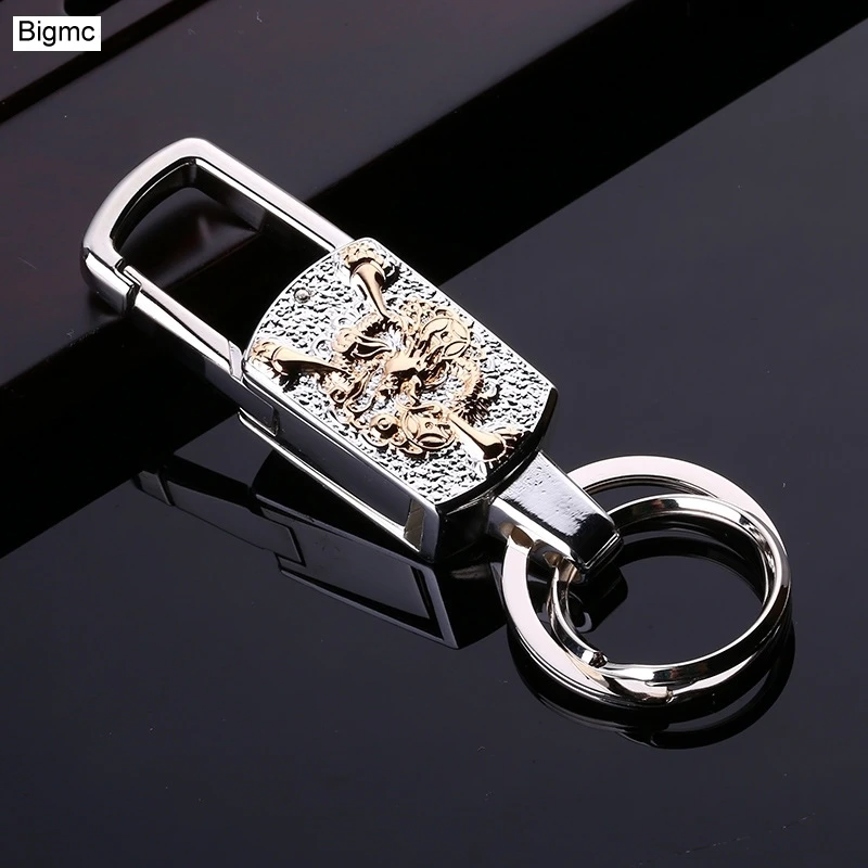 

New Brand Men Women Car Key Chain Top LED multi-functional high-end Key Holder Car Key Ring Metal High Quality Keychain K1201