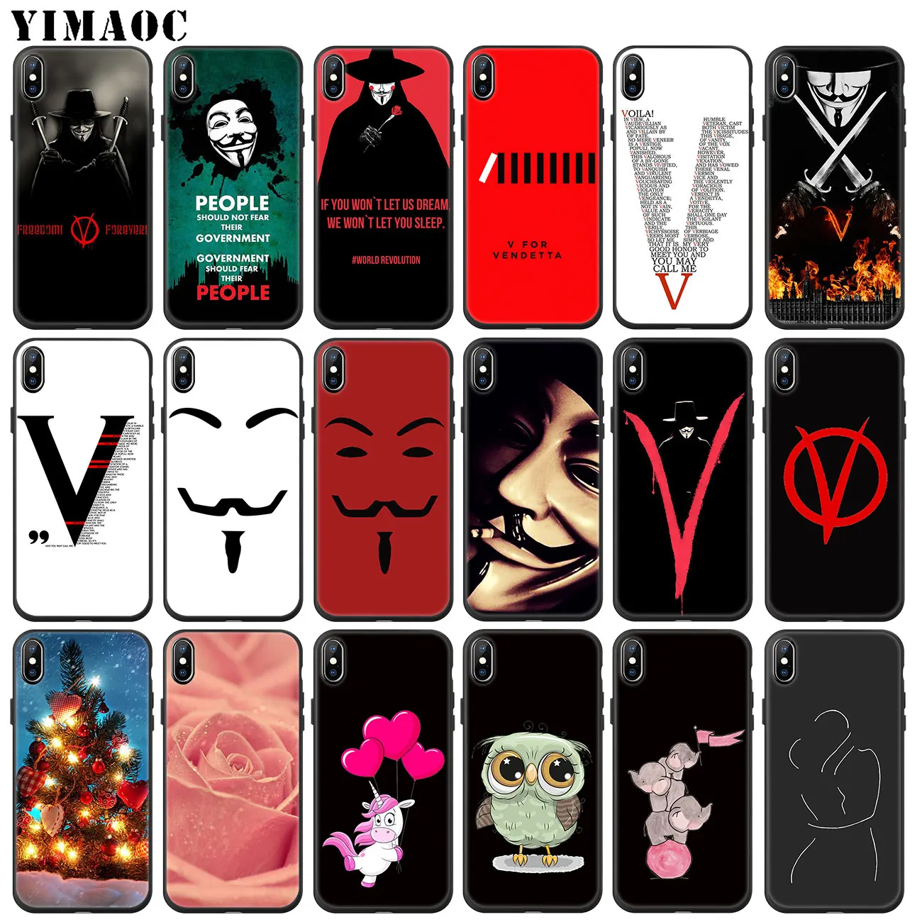 YIMAOC V для Vendetta Мягкий силиконовый чехол телефона iPhone 11 Pro XS Max XR X 6 6S 7 8 Plus 5 5S SE 10 TPU