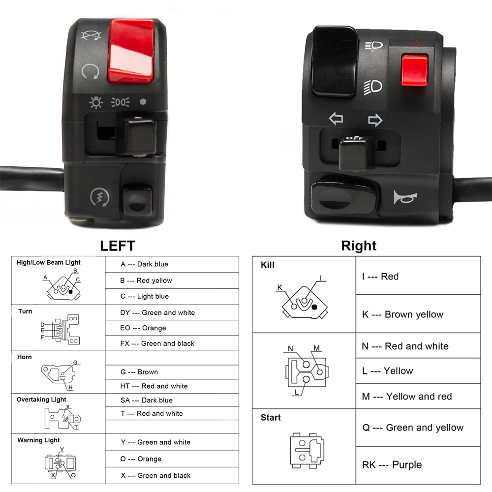Мотоциклетный светильник, переключатель руля для мотоцикла, переключатель harley BENELLI HONDA SUZUKI YAMAHA Kawasaki Ducati Triumph