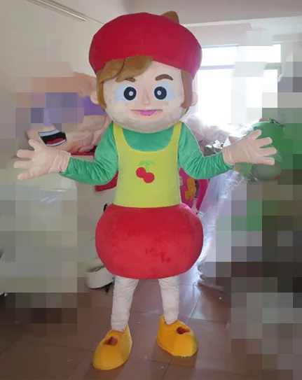 

Popular green adult cherry mascot costume