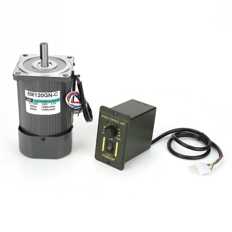 

AC220V 120W Single Phase Asynchronous Gear Motor Adjustable Speed Motor with Governor