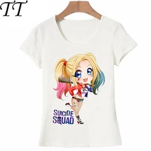 Camiseta hípster, divertida, Sexy, Harley Quinn, camiseta de verano con caricaturas bonitas para mujer, camisetas casuales para mujer, camiseta para chica, camiseta para mujer