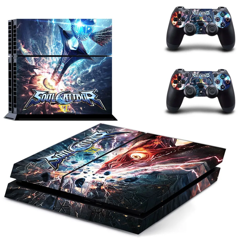 Наклейка для консоли Sony PlayStation 4 и 2 контроллеров PS4|Наклейки| |