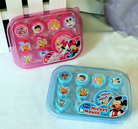 Mickey Minnie Kids Cartoon Stamp Children Custom Plastic Rubber Self