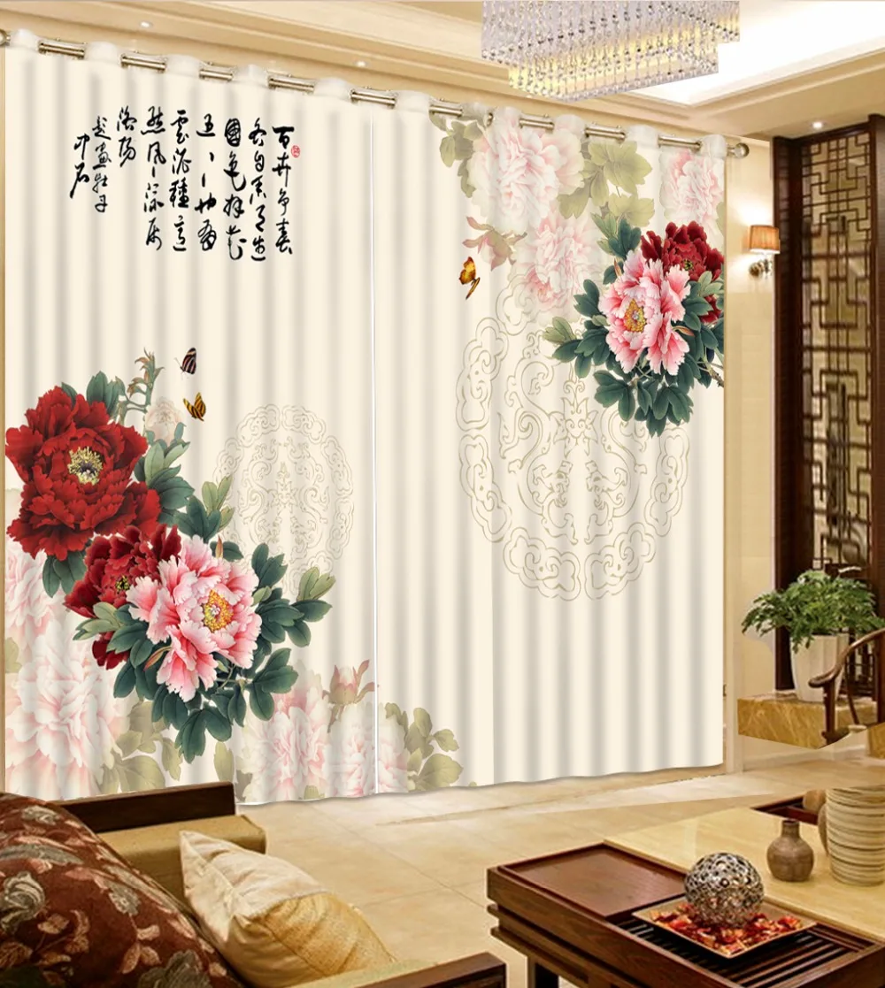

Blackout Window Curtains Drapes 3D Living Room Curtains For Windows Modern Fashion Home Hotel 3D Cortinas