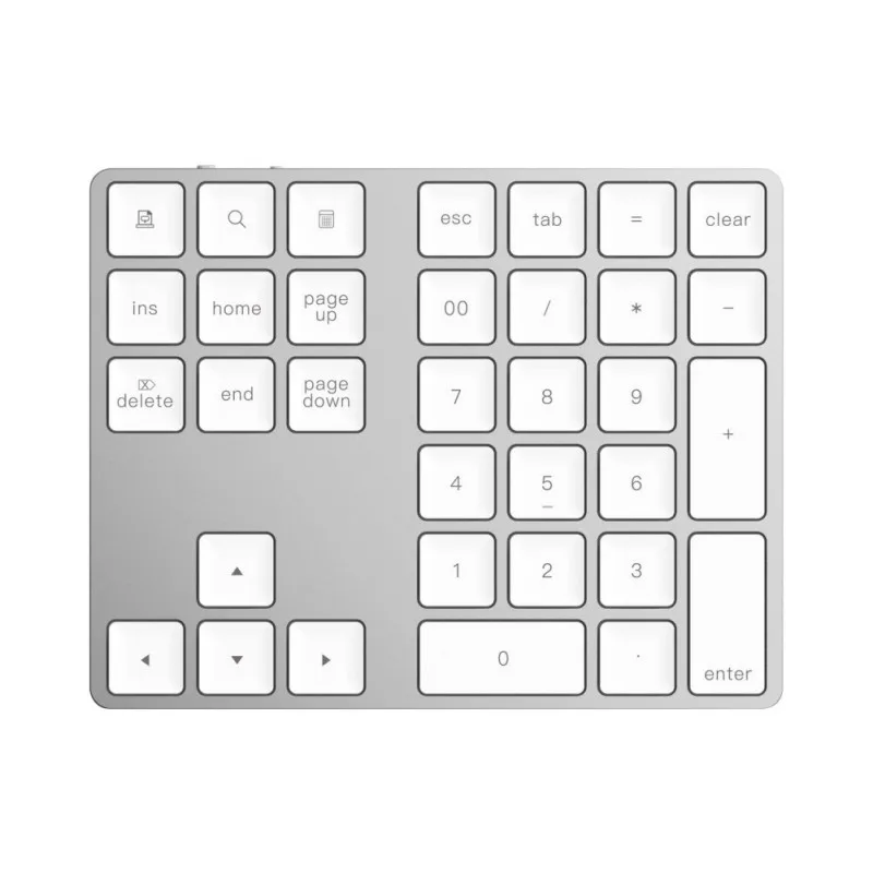 34 Keys Bluetooth Wireless Numeric Keypad Mini Numpad with More Function Keys Digital Keyboard For PC Macbook Number Pad Mini - Цвет: Белый