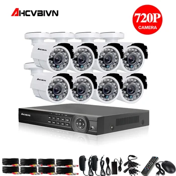 

8CH 1080P HDMI DVR 1.0MP 720P HD Outdoor Security Camera System 8 Channel CCTV DVR AHD Camera Set Waterproof white ahd camera