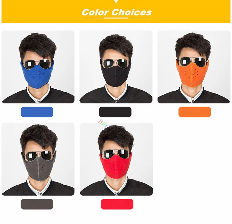 Пылезащитная Неопреновая теплая полумаска для лица, зимние спортивные аксессуары, ветрозащитные маски для велосипеда, велоспорта, сноуборда