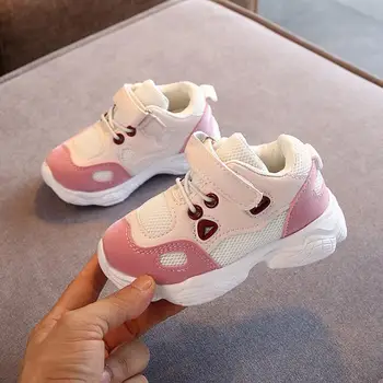 

Autumn Fashion Boys Sneakers Children Baby Girls Net Breathable Casual Sport Shoes Kids Soft Running Shoes Size 21-30