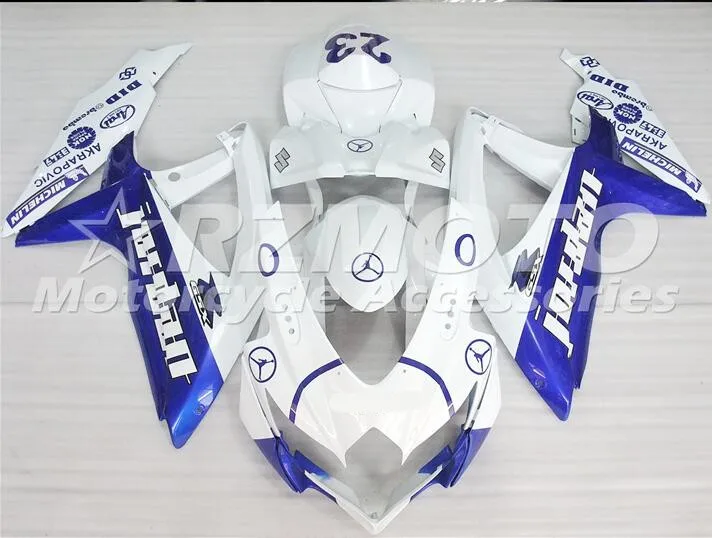 

ACE KITS New ABS Injection Fairings Kit Fit For SUZUKI GSX-R600 GSX-R750 K8 2008 2009 GSX-R600 k8 08 09 White T15