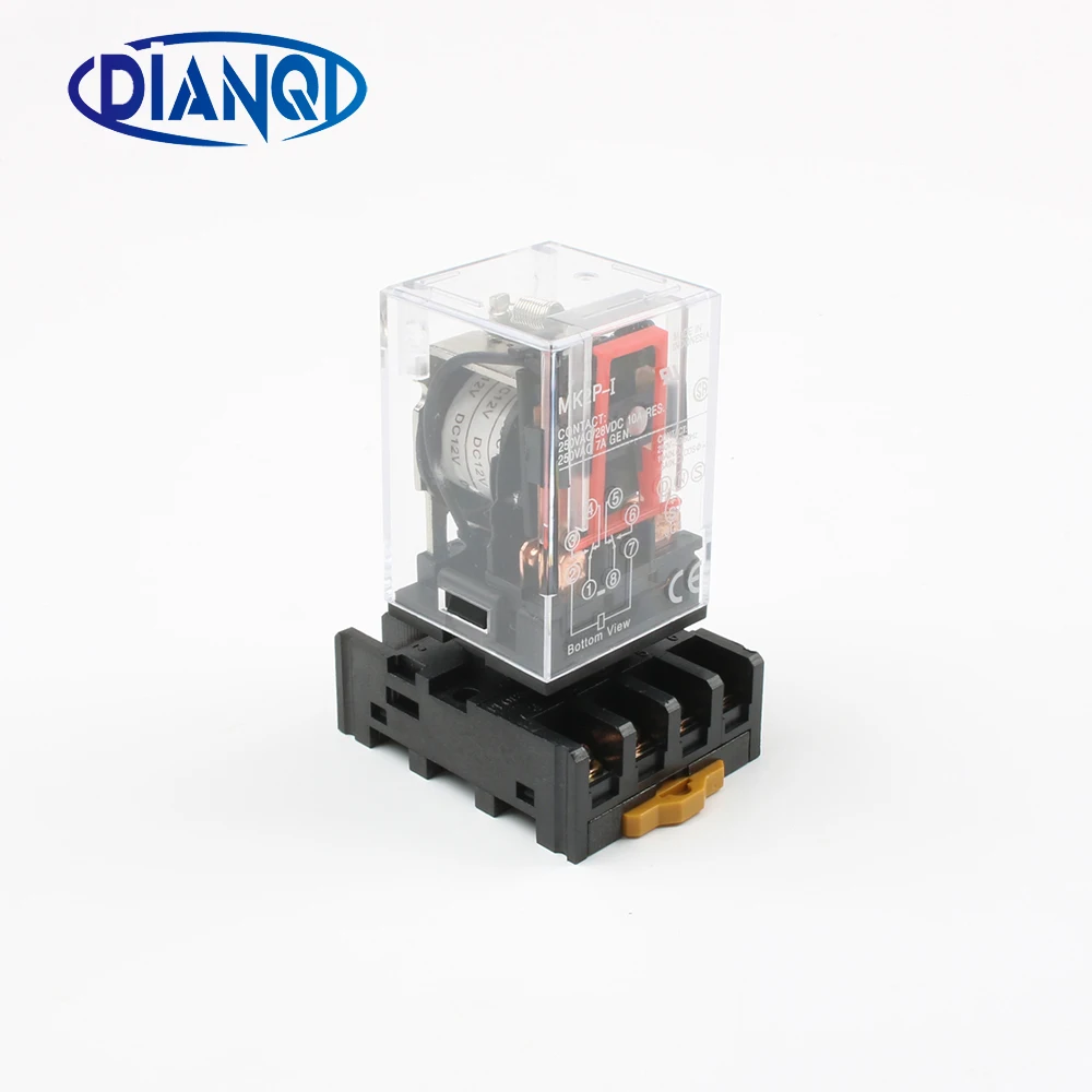 MK2P MK-2P ONE Новое штепсельное реле 8PIN 2P подходит для катушки DC 12 /DC 24V с цоколем |