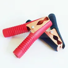 Clipes de jacaré de crocodilo, 2 peças de grampos de bateria de carro crocodilo 100a vermelho preto terminais de bateria, teste de energia