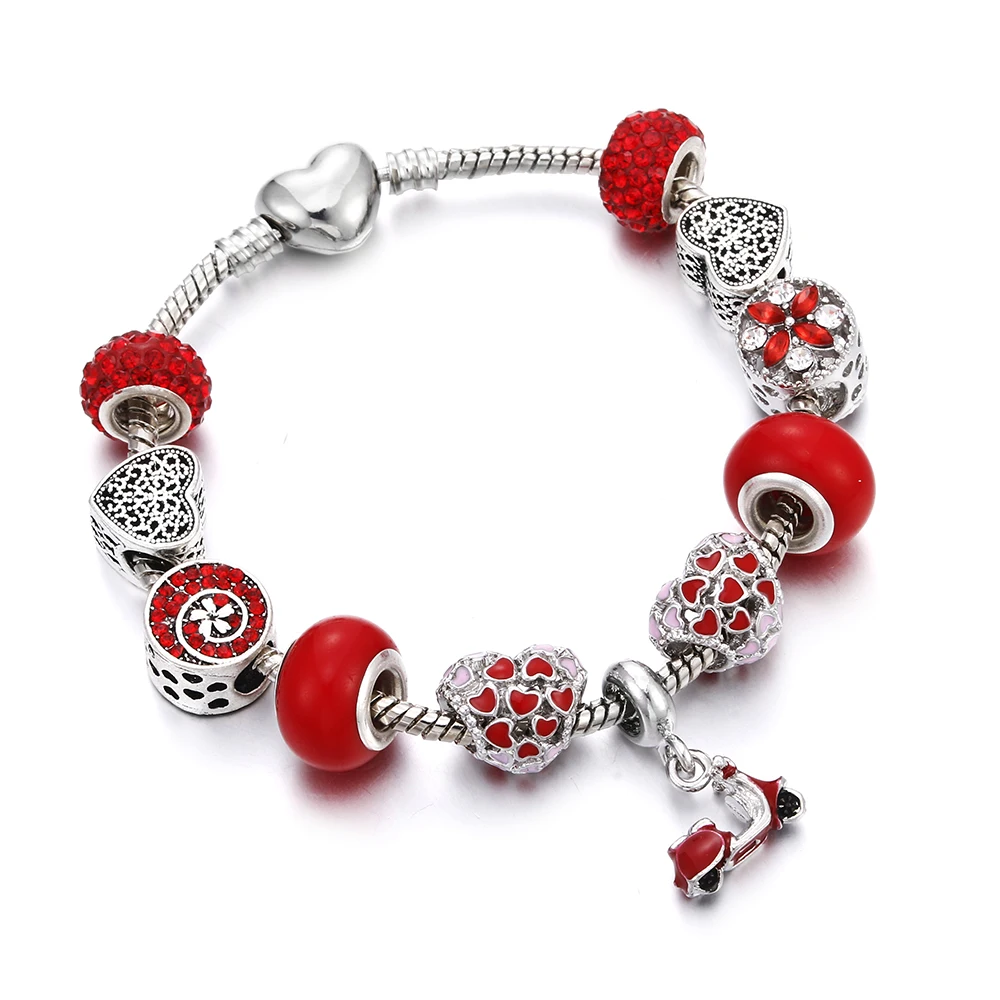 

Trendy Bracelets & Bangle Handmade DIY Jewelry Motorcycle Rainbow Colorful Beads Bracelet For Lovers Women Children Best Jewelry