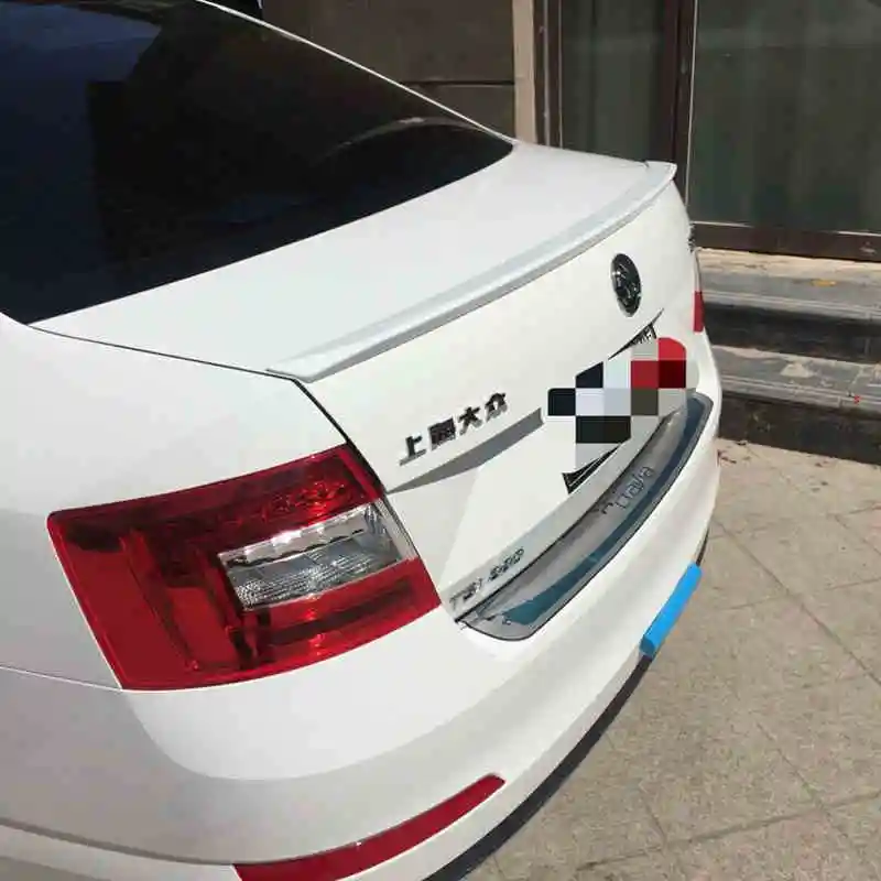 

For Skoda Octavia 2006-2017 Rear Wing Spoiler, Trunk Boot Wings Spoilers paint ABS 3m Paste