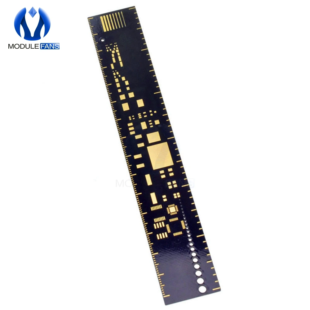 1 комплект 15 см 20 см 25 см Многофункциональный PCB линейка, измерительный инструмент резисторный конденсатор микросхема SMD диод, транзистор посылка 180 градусов