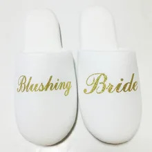 4 pairs много пользовательских блеск логотип Свадебные вечерние девичник невесты персональный подарок тапочки