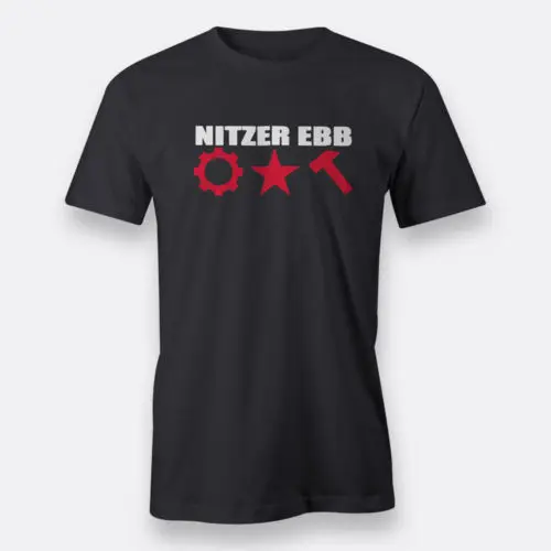 Nitzer Ebb Британский EBM рок Черная Мужская футболка хлопок Comfortable Размер Удобная 100%