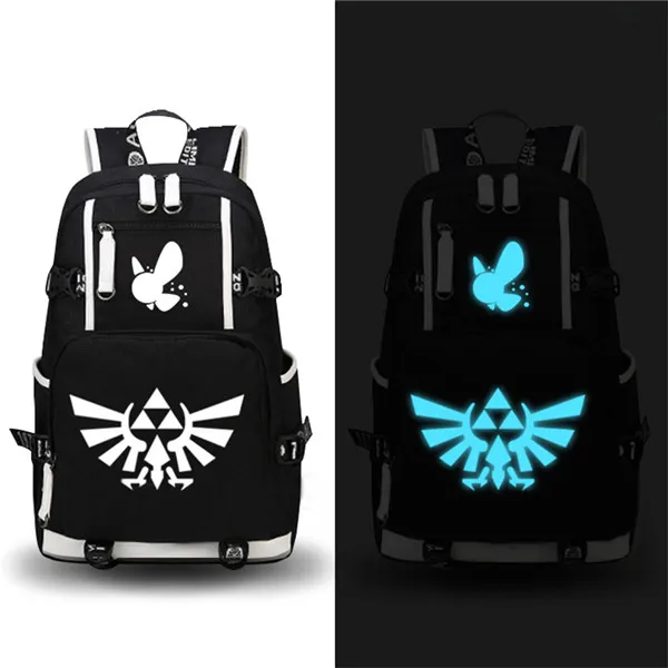 Легенда о Зельде печать школьные сумки Zelda Back Pack дорожный рюкзак Mochila Feminina холст рюкзак для ноутбука большая сумка для книг - Цвет: black