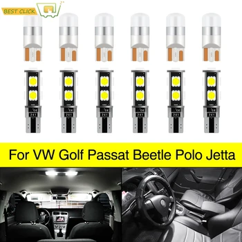 

Xukey For VW Passat Jetta Golf Interior T10 W5W 168 Car LED Kit Map Dome Lights Door Number Plate For Hyundai solaris 194 Bulbs