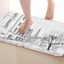 Городской стиль коврик для ванной комнаты, смешной Противоскользящий коврик для ванной, занавески для душа s аксессуары, соответствующие вашей душевой занавеске