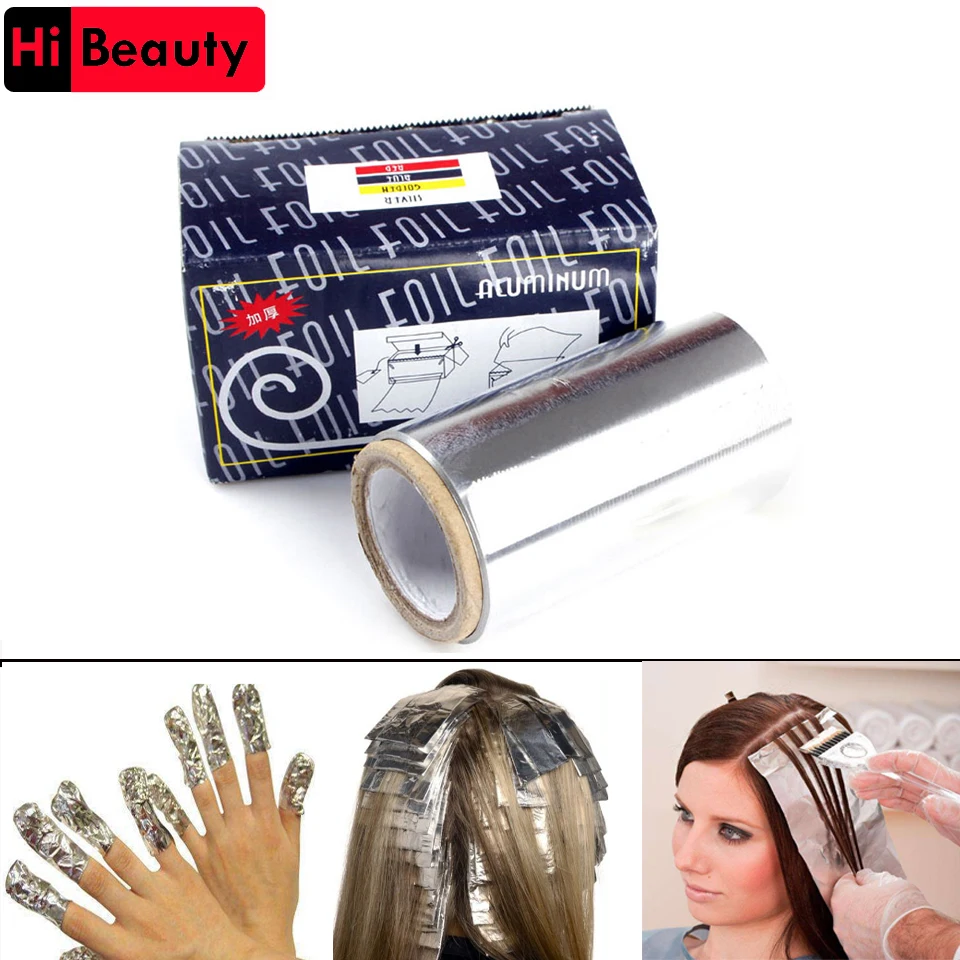 

1 Roll 50m Hairdressing Styling Tin Foils Tape Thicken Hair Salon Manicure Supplies Highlights Foil Roll Gradient Modelling Tool
